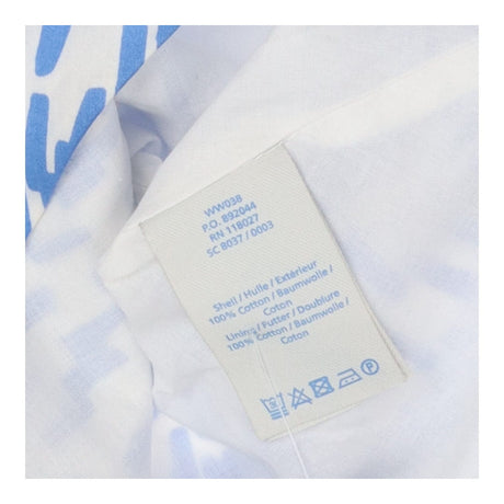 Cotton A line Dress - Blue and White Print