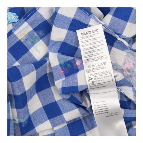 Tunic Sleeveless Blue Checked Gingham Flowers and 