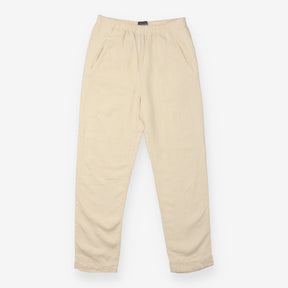 Trousers Ivory Pure Linen Relaxed Straight Leg