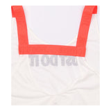 Vest Top White Coral Straps Scoop Neck Slogan Acti