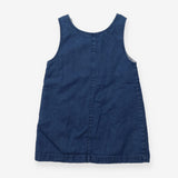 Denim pinafore with panda pockets
