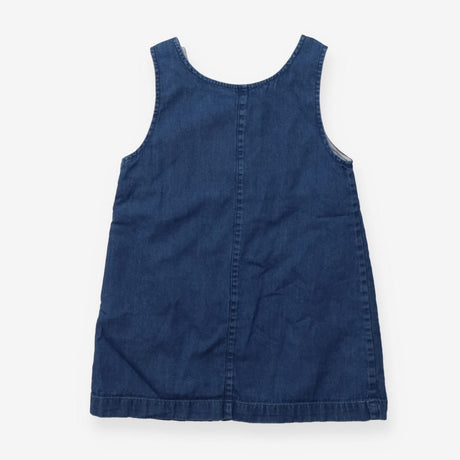Denim pinafore with panda pockets
