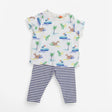 Jersey Summer Set White and Blue Jungle