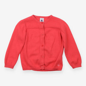 Cardigan raspberry red buttons