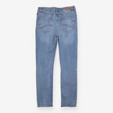 Jeans Light Wash Blue Straight Leg Faded Denim