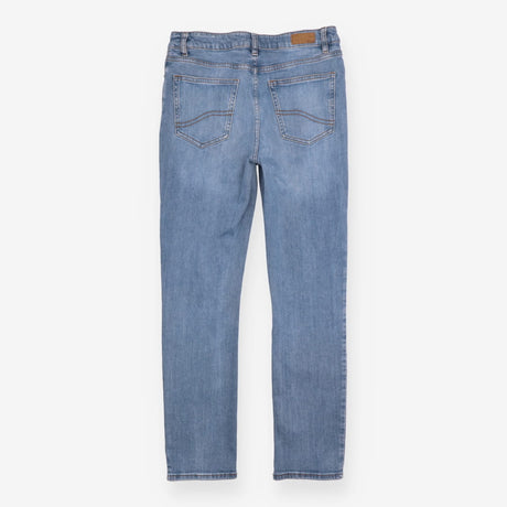 Jeans Light Wash Blue Straight Leg Faded Denim