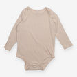 Bodysuit cream ribbed LS