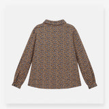 Blouse Navy with Yellow Pattern