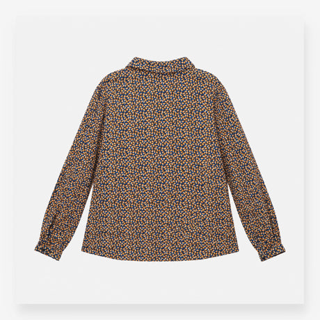 Blouse Navy with Yellow Pattern