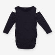 Isabella Oliver Navy Polka Dot Cut‑Out Long Sleeve