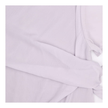 Maternity Dress Pale Grey Draped Side Tie Flutter 