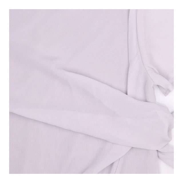 Maternity Dress Pale Grey Draped Side Tie Flutter 