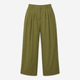 Olive Khaki Green Pleated Elasticated Back Wide Le