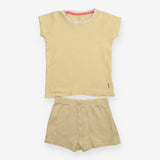 Pyjama Yellow Strips Sea Horse Embroidered
