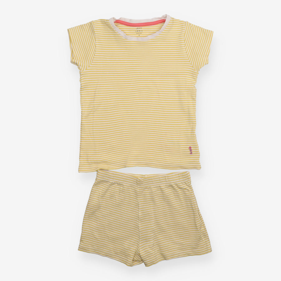Pyjama Yellow Strips Sea Horse Embroidered