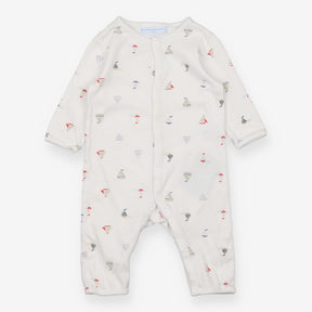 Sleepsuit white ships kites
