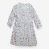 Tunic Maternity Floral Blue V-Neck Long Sleeve