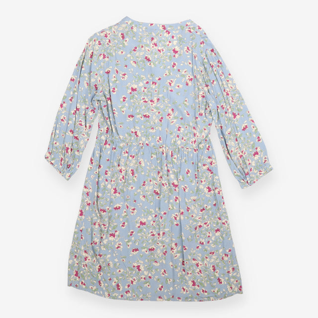 Tunic Maternity Floral Blue V-Neck Long Sleeve