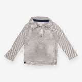Polo long sleeved T-shirt navy and white striped w