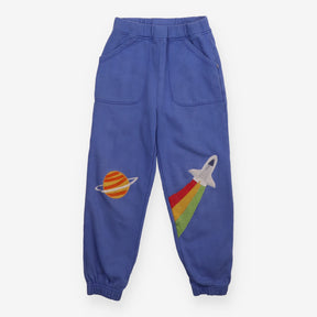 Joggers blue rocket and planet