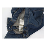 Mid Blue Wash Stretch Cotton Button Front Classic 