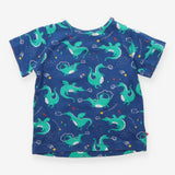 T-shirt blue and green dragon