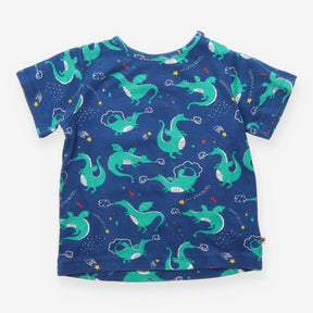 T-shirt blue and green dragon