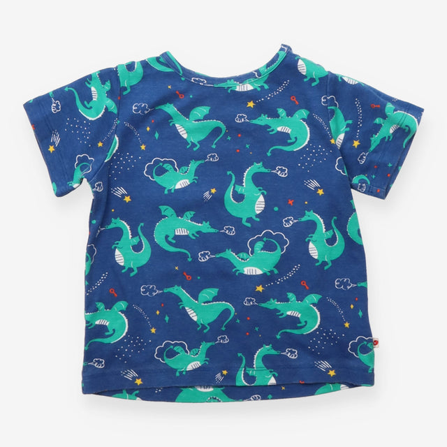 T-shirt blue and green dragon