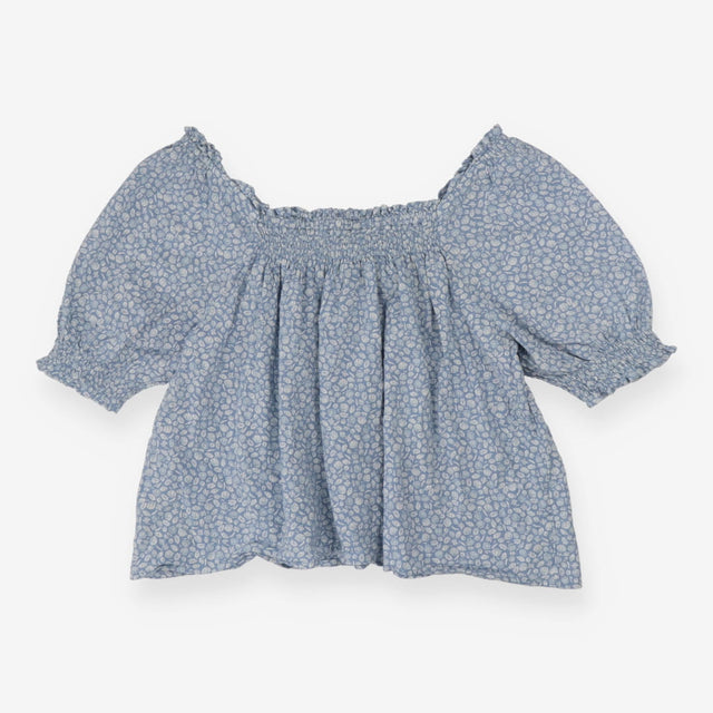 Blouse blue seashells