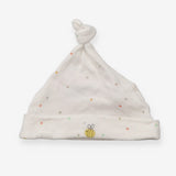 Baby hat white bee stars