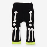 Skeleton knit leggings with t-shirt