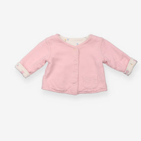 Cardigan jersey pink rabbits reversible
