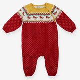 Romper knit red robins