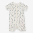 White shortie sleepsuit with blue flowers