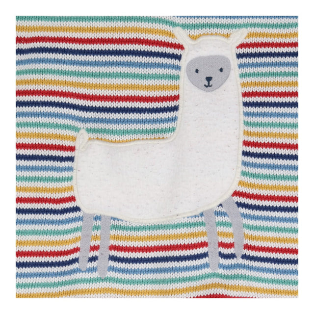 Romper knit stripe llama