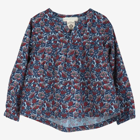 Paeonia brushed blouse