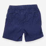Navy shorts orange accents