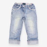 Blue Jeans with Floral Lining