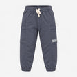 Cuffed Cargo Trouser Blue and White Strings