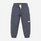 Cuffed Cargo Trouser Blue and White Strings