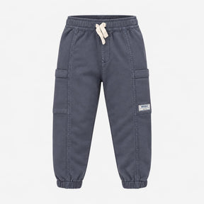 Cuffed Cargo Trouser Blue and White Strings