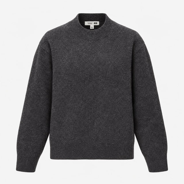 Jumper Charcoal Grey Wool Crew Neck