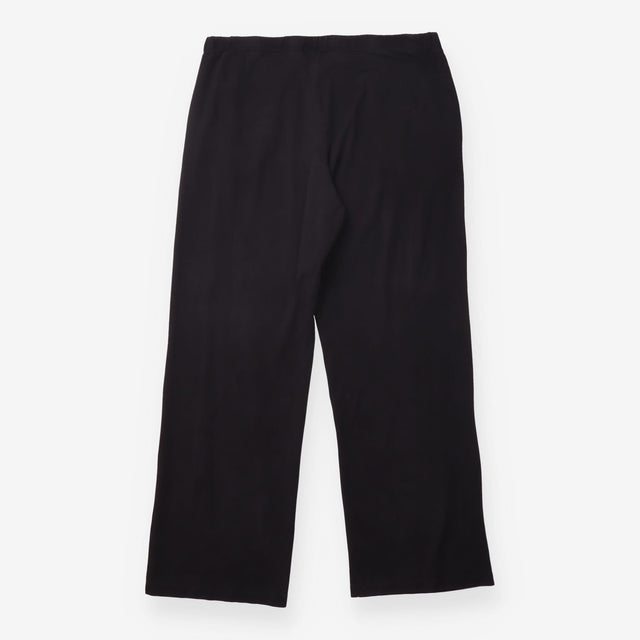 Trousers Black Wide Leg Pull On Elasticated Waist