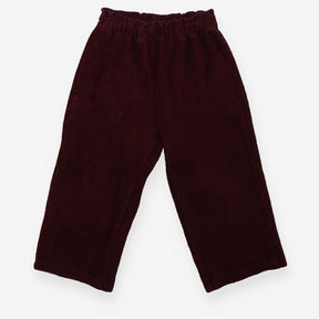 Trousers Dark Purple Pull on Cords with Hearts Bac