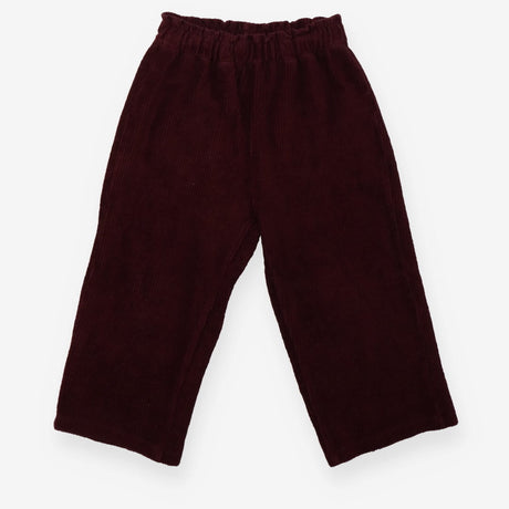 Trousers Dark Purple Pull on Cords with Hearts Bac