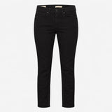 Black Mid Rise Stretch Skinny Jeans