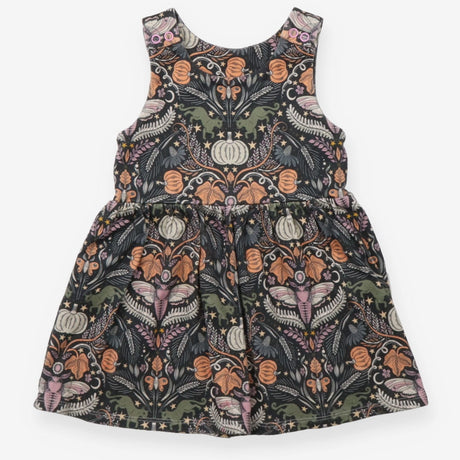 Moth and pumpkin print dress