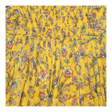 Boden Ochre Yellow Floral Metallic Lurex Smocked M