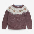 Knitted jumper brown with highland cows