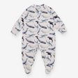 White Sleepsuit with Whales 